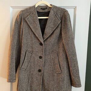 Theory Tweed Light Weight Coat, Lined
